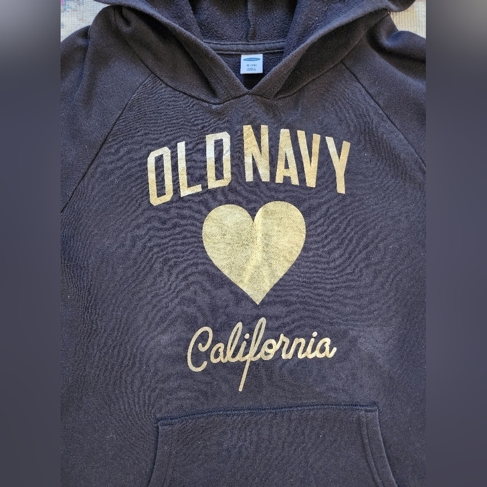 Old Navy, Black Pullover Hoodie, sz XL 14 - Picture 5 of 9